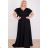 Women's Plus Size (42-46) Long Elegant Party Sleeveless Dress POLISH FASHION PMLBC23265-10 black 38