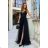 Women's Plus Size (42-46) Long Elegant Party Sleeveless Dress POLISH FASHION PMLBC23265-10 black 34