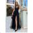 Women's Plus Size (42-46) Long Elegant Party Sleeveless Dress POLISH FASHION PMLBC23265-10 black 34