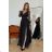 Women's Plus Size (42-46) Long Elegant Party Sleeveless Dress POLISH FASHION PMLBC23265-10 black 34