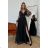 Women's Plus Size (42-46) Long Elegant Party Sleeveless Dress POLISH FASHION PMLBC23265-10 black 34