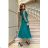 Women's Plus Size (42-46) Long Elegant Party Sleeveless Dress POLISH FASHION PMLBC23265-10 dark green 34