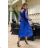 Women's Plus Size (42-46) Long Elegant Party Sleeveless Dress POLISH FASHION PMLBC23265-10 Royal blue 34