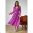 Women's Plus Size (42-46) Long Elegant Party Sleeveless Dress POLISH FASHION PMLBC23265-10 fuchsia 34