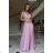 Women's Long Elegant Party Sleeveless Dress (34-42) POLISH FASHION PMLBC232231-20 Pink 34