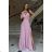 Women's Long Elegant Party Sleeveless Dress (34-42) POLISH FASHION PMLBC232231-20 Pink 34