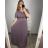 Women's Plus Size Dress Long Elegant Casual Short Sleeve (2XL/3XL ONE SIZE) ITALIAN FASHION IM423ISABELA L/XL light purple