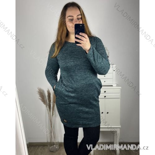 Classic Warm Long Sleeve Dress Women's (L / XL ONE SIZE) ITALIAN FASHION IMD211121