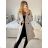 Women's Fluffy Coat (S/M ONE SIZE) ITALIAN FASHION IM723050 S/M Black and white