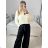 Women's Long Sleeve Sweater (S / M ONE SIZE) ITALIAN FASHION IMM219072 S/M béžová