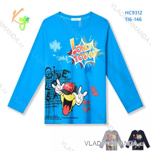 T-shirt long sleeve with sequins children adolescent girls (116-146) KUGO B3258