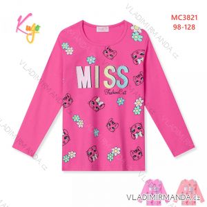 T-shirt with long sleeves children's girls girls (98-128) KUGO HL9309