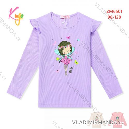 T-shirt with long sleeves children's girls girls (98-128) KUGO HL9309