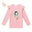 T-shirt with long sleeves children's girls girls (98-128) KUGO HL9309