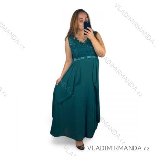 Women's Long Knitted Turtleneck Short Sleeve Dress (S/M ONE SIZE) ITALIAN FASHION IMM22FD51751 XL/2XL Emerald