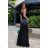 Women's Plus Size (42-46) Long Elegant Party Sleeveless Dress POLISH FASHION PMLBC23265-10 black 34