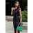 Women's Plus Size (42-46) Long Elegant Party Sleeveless Dress POLISH FASHION PMLBC23265-10 black 34