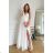 Women's Plus Size (42-46) Long Elegant Party Sleeveless Dress POLISH FASHION PMLBC23265-10 white 46