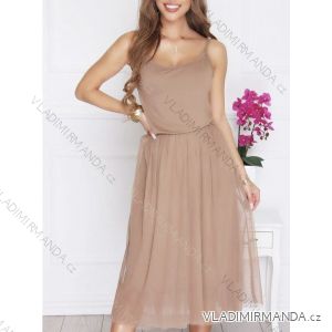 Women's Long Chiffon Short Sleeve Dress (S/M ONE SIZE) ITALIAN FASHION IMWGS231048