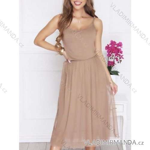 Women's Long Chiffon Short Sleeve Dress (S/M ONE SIZE) ITALIAN FASHION IMWGS231048