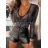 Women's elegant long sleeve T-shirt (S/M ONE SIZE) ITALIAN FASHION IMM23FS33019