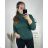 Knitted sweater thin turtleneck long sleeve women (L / XL ONE SIZE) ITALIAN FASHION IMD211110 Colour   Emerald
 Size   L/XL