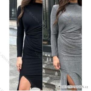 Women's Elegant Long Sleeve Dress (S/M ONE SIZE) ITALIAN FASHION IMM23M6062