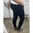 Women's pants jean elastic oversized (2xl-5xl) SAL SMILING AM2005 black 2XL/3XL