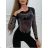 Women's elegant long sleeve T-shirt (S/M ONE SIZE) ITALIAN FASHION IMM23FS33019