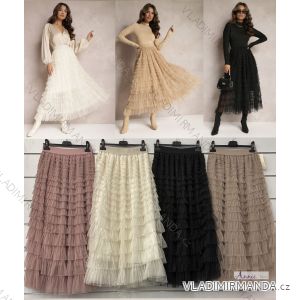 Women's Long Tulle Skirt (S/M ONE SIZE) ITALIAN FASHION IMWAD234403