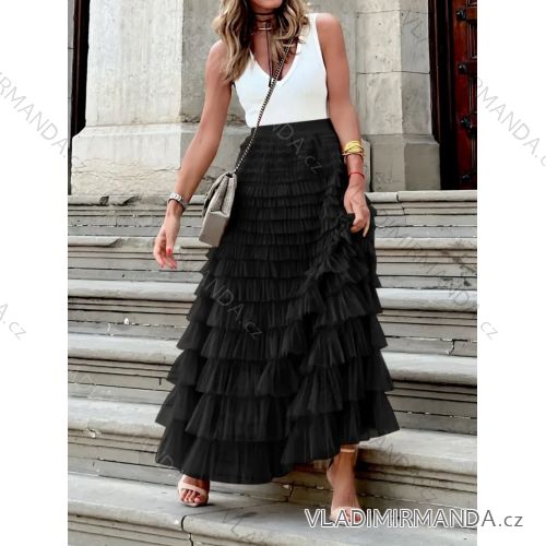 Women's Long Tulle Skirt (S/M ONE SIZE) ITALIAN FASHION IMWB233518