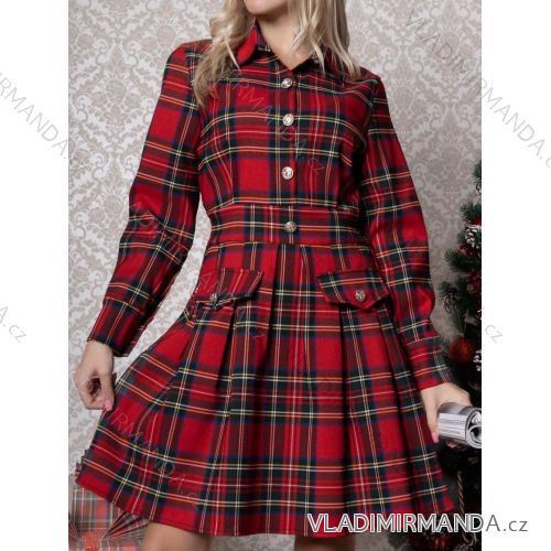 Women's Elegant Long Sleeve Dress (S/M ONE SIZE) ITALIAN FASHION IMM23M6062