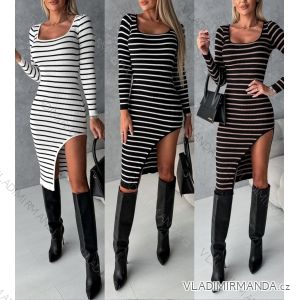 Women's Elegant Long Sleeve Dress (S/M ONE SIZE) ITALIAN FASHION IMM23M6062