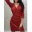 Women's Elegant Long Sleeve Dress (S/M ONE SIZE) ITALIAN FASHION IMM23M6062