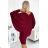 402-4 Bat dress with a neckline - burgundy color with glitter