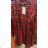 Women's Elegant Long Sleeve Dress (S/M ONE SIZE) ITALIAN FASHION IMM23M6062 red S/M