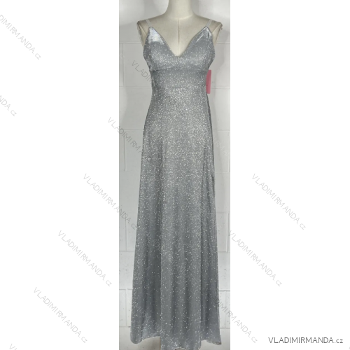 Women's Summer Elegant Sparkly Sequin Strap Dress (S/M ONE SIZE) ITALIAN FASHION IMPBB23O3837