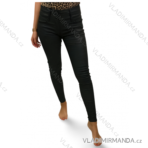 Kalhoty legíny koženkové dlouhé dámské (XS-XL) MOON GIRL MA523D9815 M Black