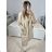 Women's Long Sleeve Hooded Alpaca Coat (S/M ONE SIZE) POLISH FASHION IMWK23747 béžová S/M