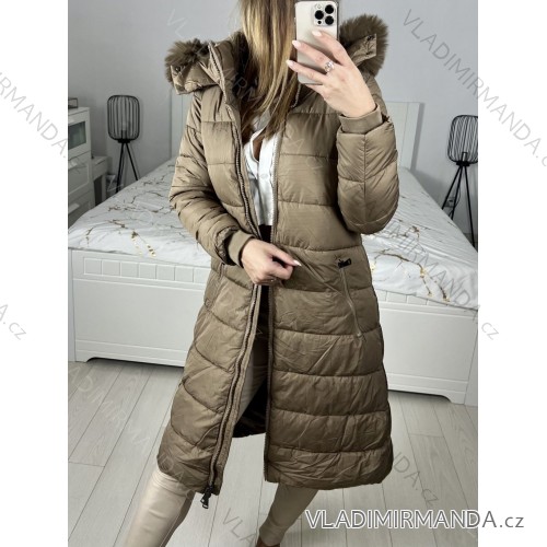 Coat winter park with fur women (sml-xl) FASHION ITALY IM917S-100 Brown S