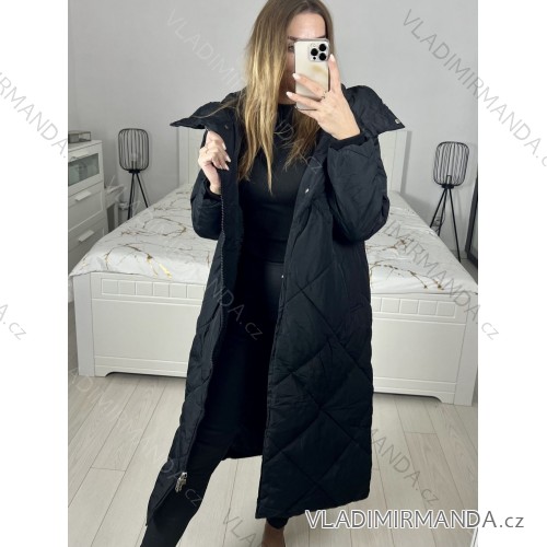 Coat winter park with fur women (sml-xl) FASHION ITALY IM917S-100 black L