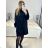 Women's slim long sleeve coat (L/XL ONE SIZE) ITALIAN FASHION IM423097 L/XL black