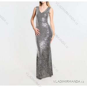 Women's Strappy Sequin Long Party Dress (S/M ONE SIZE) ITALIAN FASHION IMPMD2320672C