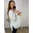 Tunic / blouse long sleeve women's oversized (3XL / 4XL ONE SIZE) ITALIAN FASHION IMWQ2191650 white 3xl / 4xl