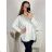 Tunic / blouse long sleeve women's oversized (3XL / 4XL ONE SIZE) ITALIAN FASHION IMWQ2191650 white 3xl / 4xl