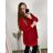 Women's Plus Size Long Sleeve Oversize Dress (XL/2XL/3XL ONE SIZE) ITALIAN FASHION IMC23024 2XL/3XL red