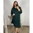 Women's Plus Size Short Sleeve Dress (3XL/4XL ONE SIZE) ITALIAN FASHION IMWT23201 3xl / 4xl Green