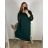 Women's Plus Size Short Sleeve Dress (3XL/4XL ONE SIZE) ITALIAN FASHION IMWT23201 3xl / 4xl Green