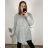 Women's Plus Size Knitted Turtleneck Long Sleeve Dress (2XL/3XL ONE SIZE) ITALIAN FASHION IM423608 Brown 3xl / 4xl