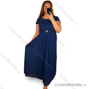 šaty plesové elegantní společenské krátký rukáv dámské nadrozměr (XL/2XL ONE SIZE) ITALSKÁ MÓDA IMM22688